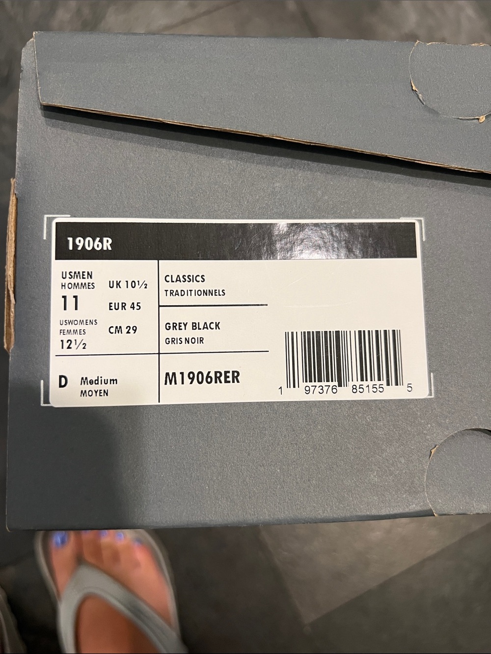 New Balance Men 1906R Cream and Black Trail-Style Sneakers - Picture 7 of 7